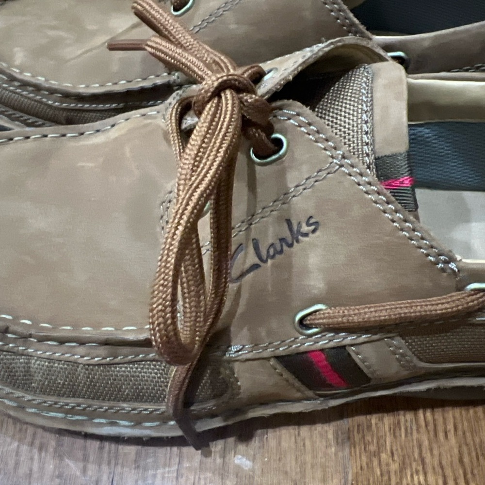 Clarks Mens Waterloo Boat Shoe Sz 10W Tan/Brown Nautical Outdoors Casual Lightwe - Picture 7 of 14